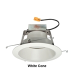 Juno Recessed Lighting J6RLWDG3-3K-6-WHW 6" IC WarmDim LED Retrofit Downlight Trim Module 600 Lumens, 3000K Color Temperature, White Cone, Less Medium Base Socket Adapter