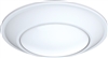 Juno JSBT 6IN 27K 90CRI WL MW Recessed Lighting  6" 14.3W SlimBasics Tapered LED Surface Mount Disk Light, 980 Lumens, 2700K Color Temperature, 90 CRI, Wet Location, White