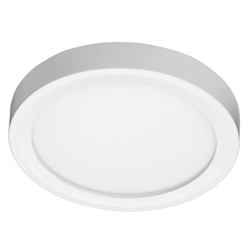 Juno Lighting JSF 5IN 07LM 27K 90CRI 120 FRPC WH Recessed Lighting 5" LED Round SlimForm Surface Mount Downlight, 700 Lumens, 2700K Color Temperature, 90 CRI, Dedicated 120V, Forward Reverse Phase Dimming, White Finish