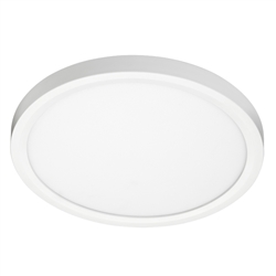 Juno Lighting JSF 11IN 13LM 27K 90CRI 120 FRPC WH Recessed Lighting 11" LED Round SlimForm Surface Mount Downlight, 1300 Lumens, 2700K Color Temperature, 90 CRI, Dedicated 120V, Forward Reverse Phase Dimming, White Finish