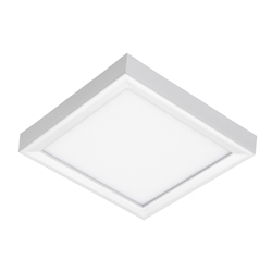Juno Lighting JSFSQ 5IN 07LM 27K 90CRI 120 FRPC WH Recessed Lighting 5" LED Square SlimForm Surface Mount Downlight, 700 Lumens, 2700K Color Temperature, 90 CRI, Dedicated 120V, Forward Reverse Phase Dimming, White Finish