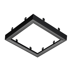 Juno Lighting JSFSQTRIM 7IN BL Recessed Lighting 7" LED Square SlimForm Accessory Trim, Black Finish