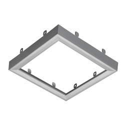 Juno Lighting JSFSQTRIM 7IN SN Recessed Lighting 7" LED Square SlimForm Accessory Trim, Satin Nickel Finish