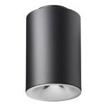 Juno LC8S 08LM 27K 120 B G4 80CRI EZ10 Indy 8" Round Cylinder Surface Mount L-Series Housing, 800 Lumens, 2700K Color Temperature, 120V, Black Cylinder, Gen 4, 80 CRI, Linear Dimming to 10% Min