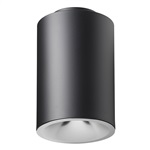 Juno LC8S 08LM 35K 277 B G4 80CRI EZB BR Indy 8" Round Cylinder Surface Mount L-Series Housing, 800 Lumens, 3500K Color Temperature, 277V, Black Cylinder, Gen 4, 80 CRI, Logarithmic Dimming to <1%, Emergency Battery Pack