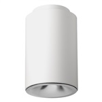 Juno LC8S 13LM 50K 120 W G4 80CRI FDL BR Indy 8" Round Cylinder Surface Mount L-Series Housing, 1300 Lumens, 5000K Color Temperature, 120V, White Cylinder, Gen 4, 80 CRI, Forward Phase Dimming Lutron Driver, Emergency Battery Pack