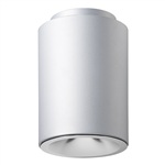 Juno LC8S 33LM 27K 120 S G4 80CRI FD Indy 8" Round Cylinder Surface Mount L-Series, 3300 Lumens, 2700K Color Temp, 120V, Silver Cylinder, Gen 4, 80 CRI, Forward or Reverse Phase Dim Driver