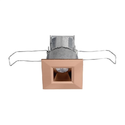 Juno MD1LG2 SQ 03LM 35K 80CRI NFL BRZ Recessed Lighting 2-1/4" Mini LED Square Downlight 3500K Narrow Flood Beam Spread, Bronze Finish