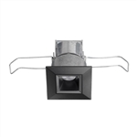 Juno Recessed Lighting MDSLG2-27K-FL-BL 2-1/4" Mini LED Square Downlight 2700K Flood Beam Spread, Black Finish