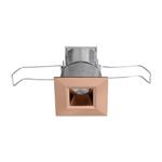 Juno Recessed Lighting MDSLG2-27K-FL-BZ 2-1/4" Mini LED Square Downlight 2700K Flood Beam Spread, Bronze Finish