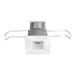 Juno Recessed Lighting MDSLG2-927-NFL-WH 2-1/4" Mini LED Square Downlight, 2700K, 90 CRI, Narrow Flood Beam Spread, White Finish