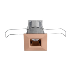 Juno Recessed Lighting MDSLG2-940-FL-BZ 2-1/4" Mini LED Square Downlight, 4000K, 90 CRI, Flood Beam Spread, Bronze Finish