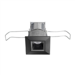 Juno Recessed Lighting MDSLWG2-27K-SP-BL 2-1/4" Mini LED Square Downlight Wet Location 2700K Spot Beam Spread, Black Finish