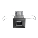 Juno Recessed Lighting MDSLWG2-927-FL-BL Wet Location 2-1/4" Mini LED Square Downlight, 2700K, 90 CRI, Flood Beam Spread, Black Finish