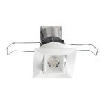 Juno Recessed Lighting MGSLG2-927-NFL-WH 2-11/16" Mini LED Gimbal Square Downlight, 2700K, 90 CRI, Narrow Flood Beam Spread, White Finish