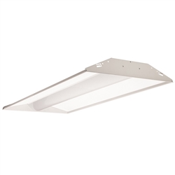 Juno Lighting S2X4BL-3950U-WH4-BR Indy 2x4 LED Low-Profile Recessed Luminaire With Basket Diffuser, 3900 Lumens, 5000K, 120-277V, White, Gen4, Emergency Battery pack With Remote Test Switch