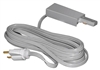 Juno Track Lighting T122SL (T122 SL) 1-Circuit Trac Master Cord and Plug Connector 3-Wire, Silver Color