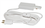 Juno Track Lighting T22WH (T22 WH) 1-Circuit Trac Master Cord and Plug Connector 2-Wire, White Color