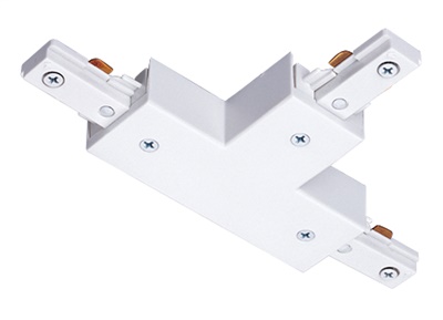 Juno T25F WH Trac Lighting Trac Master T Connector for Outlet Box Feed, White Finish
