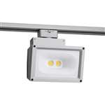 Juno Track Lighting T258L 30K 80CRI PDIM SL Wall Wash Flood 30W LED 2633 Lumens, 3000K Color Temperature, 80 CRI, Silver Finish