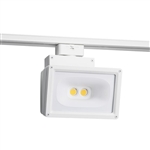 Juno Track Lighting T258L-35K-WH Wall Wash Flood 30W LED 2633 Lumens, 3500K Color Temperature, 80 CRI, White Finish