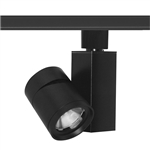 Juno Track Lighting T381L-3HCNBL 13W Vertical Cylinder LED, 3000K Color Temperature, 90 CRI, Narrow Flood Beam Spread, Black Finish