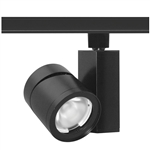 Juno Track Lighting T383L-3FBL 24W Vertical Cylinder LED, 3000K Color Temperature, 80 CRI, Flood Beam Spread, Black Finish