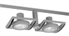 Juno Track Lighting T834SL (T834 SL) Framed Duo - Line Voltage 75W PAR30, Silver Color