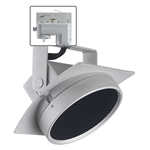 Juno HD Commercial Track Lighting TEK271L3KFHCLSL (T271L TEK 30K 80CRI PDIM FL SL THCL1SL) 13W Arc LED, 3000K Color Temperature,  85 CRI, Flood Beam, Hexcell Louver, Silver Finish