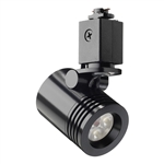 Juno Track Lighting TL114G2-35F-BL Trac 12 LED Mini Cylinder Spotlight, 6W 12V, 3500K Color Temp, Flood Beam Lighting Fixture, Black Color