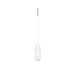 Juno TLPL2782WHWH Trac 12 Decorative LED Mini-Pendant 6W 12V, Flute Pendant, with 78" Cord, 2700K Color Temperature, White Body, No Glass, White Adapter