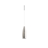 Juno TLPL2783SNWH Trac 12 Decorative LED Mini-Pendant 6W 12V, Flute Pendant, with 78" Cord, 3000K Color Temperature, Satin Nickel Body, No Glass, White Adapter