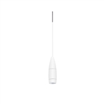 Juno TLPL2783WHWH Trac 12 Decorative LED Mini-Pendant 6W 12V, Flute Pendant, with 78" Cord, 3000K Color Temperature, White Body, No Glass, White Adapter