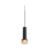 Juno TQJPL1782BLAMBBL Trac-Master Decorative LED Mini-Pendant 6W 12V, Cylinder Pendant with 78 inch Cord, 2700K Color Temperature, Black Pendant Body, Amber Glass, Black Adapter