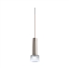 Juno TQJPL1782SNFRTBRZ Trac-Master Decorative LED Mini-Pendant 6W 12V, Cylinder Pendant with 78 inch Cord, 2700K Color Temperature, Satin Nickel Pendant Body, Frost Glass, Bronze Adapter