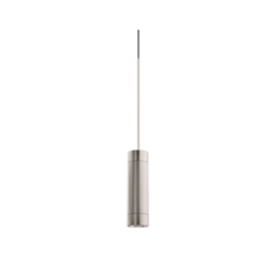 Juno TQJPL1782SNSTN Trac-Master Decorative LED Mini-Pendant 6W 12V, Cylinder Pendant with 78 inch Cord, 2700K Color Temperature, Satin Nickel Pendant Body, No Glass, Satin Nickel Adapter