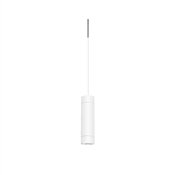 Juno TQJPL1783WHWH Trac-Master Decorative LED Mini-Pendant 6W 12V, Cylinder Pendant with 78 inch Cord, 3000K Color Temperature, White Pendant Body, No Glass, White Adapater