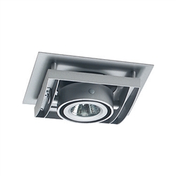 Juno Recessed Lighting XR16101SL 4" Low Voltage AVIO Square Gimbal Ring Trim, Silver Trim