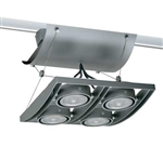 Juno Track Lighting XT16404-39H-SL AVIO Four Lamp - HID Metal Halide 39W CMH MR16 GX10 Quad Unit, Silver Color