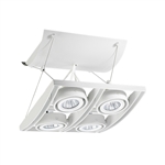 Juno Track Lighting XT16404WH AVIO Four Lamp - Low Voltage 20-50W MR16 Quad Unit, White Color