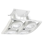 Juno Track Lighting XT30404WH AVIO Four Lamp - Line Voltage 35-75W PAR30 Quad Unit, White Color