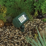 Kim Lighting EL215GR 120V Die-Cast Aluminum Micro Flood Landscape Light, 50W-100W T-3 / T-4 Halogen, Verde Green Finish