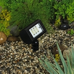 Kim Lighting KLV215BL 12V Die-Cast Aluminum Micro Flood Landscape Light, 20W-50W T-3 / T-4 Halogen, Black Finish