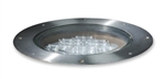 Kim Lighting LTV81SSNF36L4KUVPL Landscape In-Grade Light vault 8 Stainless Steel, 13" Diameter, Narrow Flood Distribution, 36 LEDs, 4000K, 120-277V, Prismatic Lens