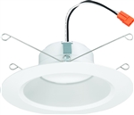 Lithonia 65BEMW LED 30K 90CRI M6 835 Lumens 5/6 inch LED Recessed Downlight 12W 3000K Dimmable Energy Star, 90 CRI, White Finish