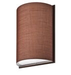 Lithonia DLSD16 BN F01 Wall Sconce Diffuser Bronze Frame with Chocolate Linen