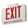 Lithonia ECBR LED M6 LED Exit Sign White Thermoplastic Single Face Red Letters Battery Backup