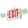 Lithonia ECRG HO SQ M6 Exit and Emergency Light Combo Unit, Red and Green Letter with Remote Capacity, Square Lamp Heads