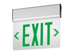 Lithonia EDG 2 G EL M6 LED Edge-Lit Exit Sign Clear Acrylic Double Face Green Letters Battery Backup