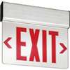 Lithonia EDG 1 RMR Surface Mount LED Edge-Lit Exit, Brushed Aluminum Housing, Single Face, Red on Mirror Letter, AC Only